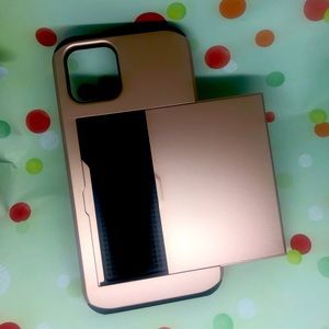 Rose Gold IPhone 6 pro phone case with credit card protector